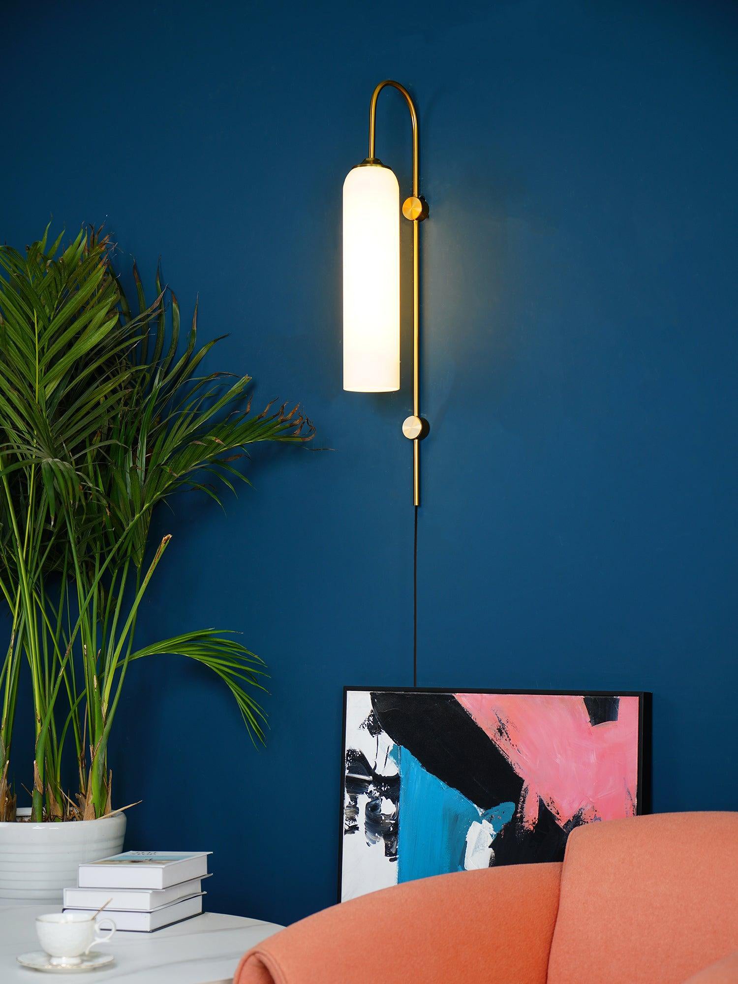 GlowLuxe Light - Moderne nordische Glas-Innenwandlampe Elegare