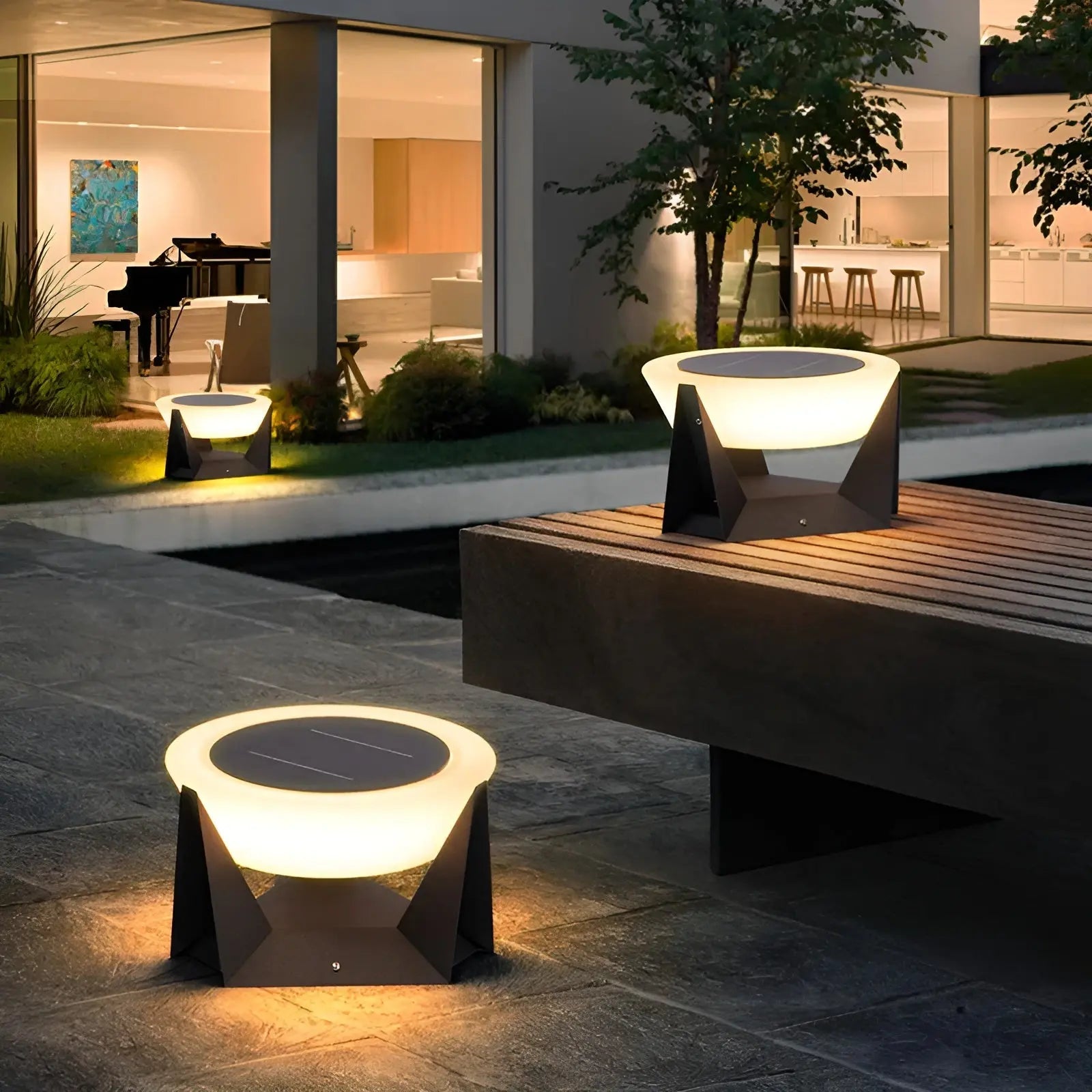 Luxe SolarGlow - Luxueuze Japanse tuinlamp op zonne-energie - Velari - VLP078