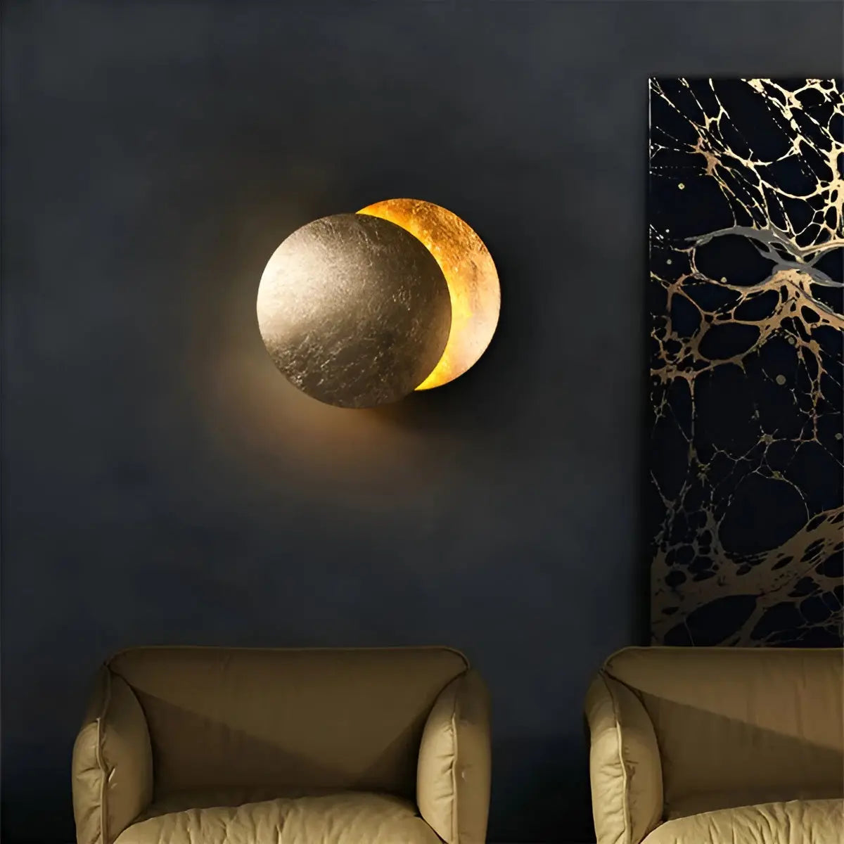 Lunar Shine - Luxueuze Moderne Eclips Wandlamp voor Interieurs - Velari - VLP029