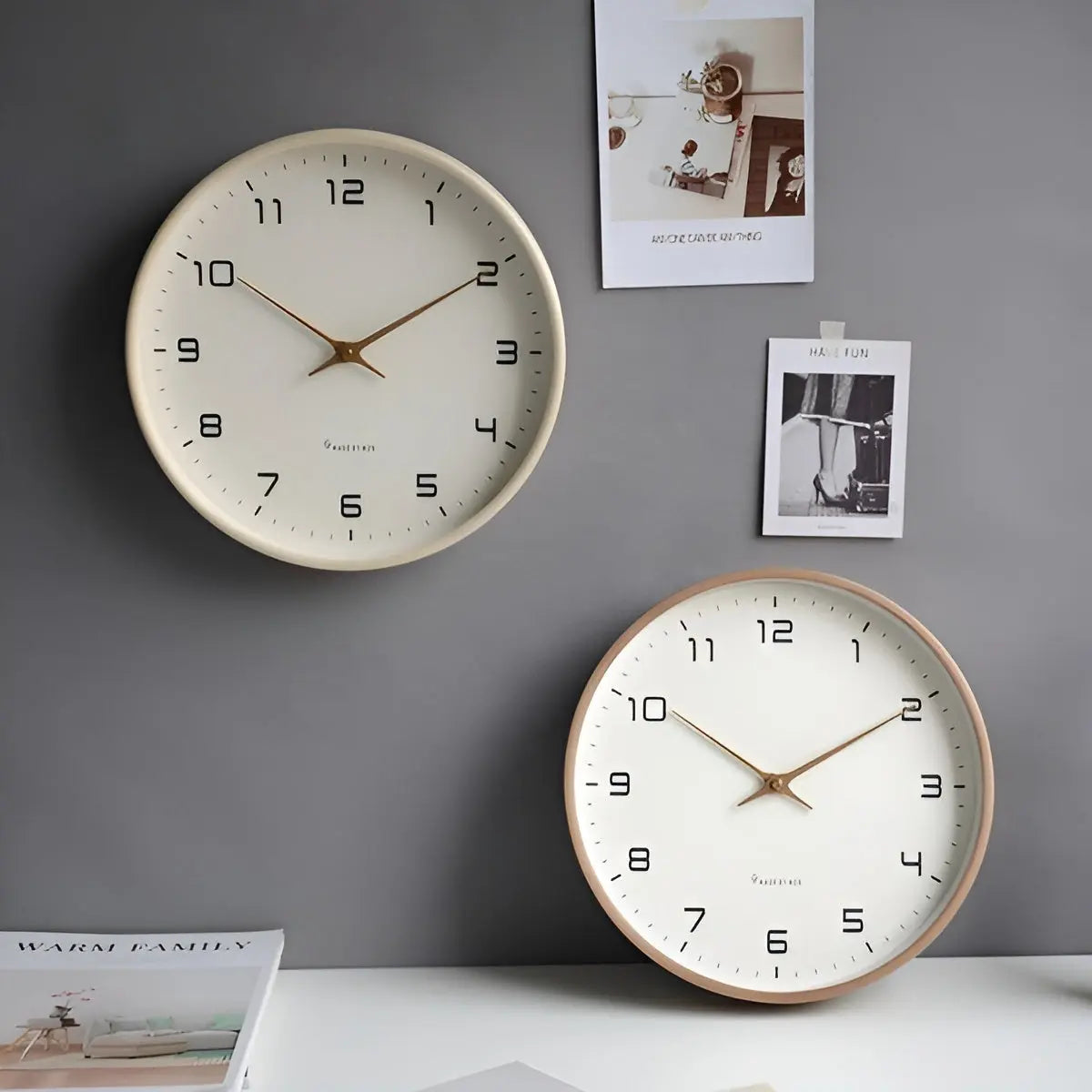 NordicWood Clock - Minimalist European Style Nordic Modern Wall Clock Elegare