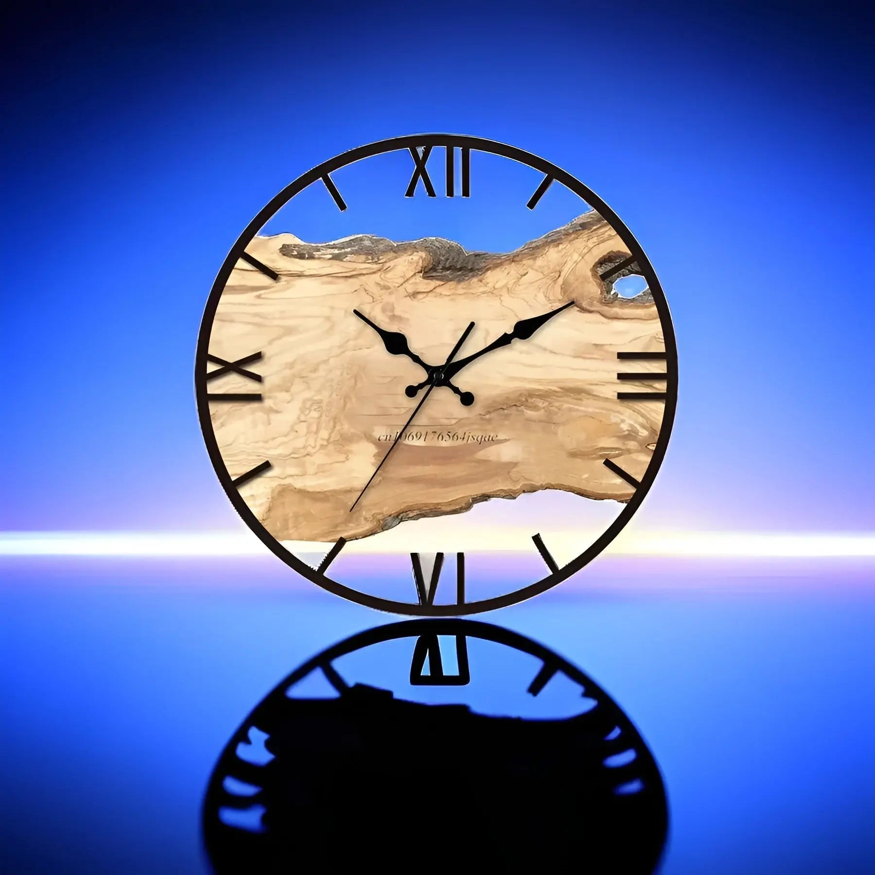 NordicWoodgrain Clock - Nordische Transparente Acryl Wanduhr Elegare