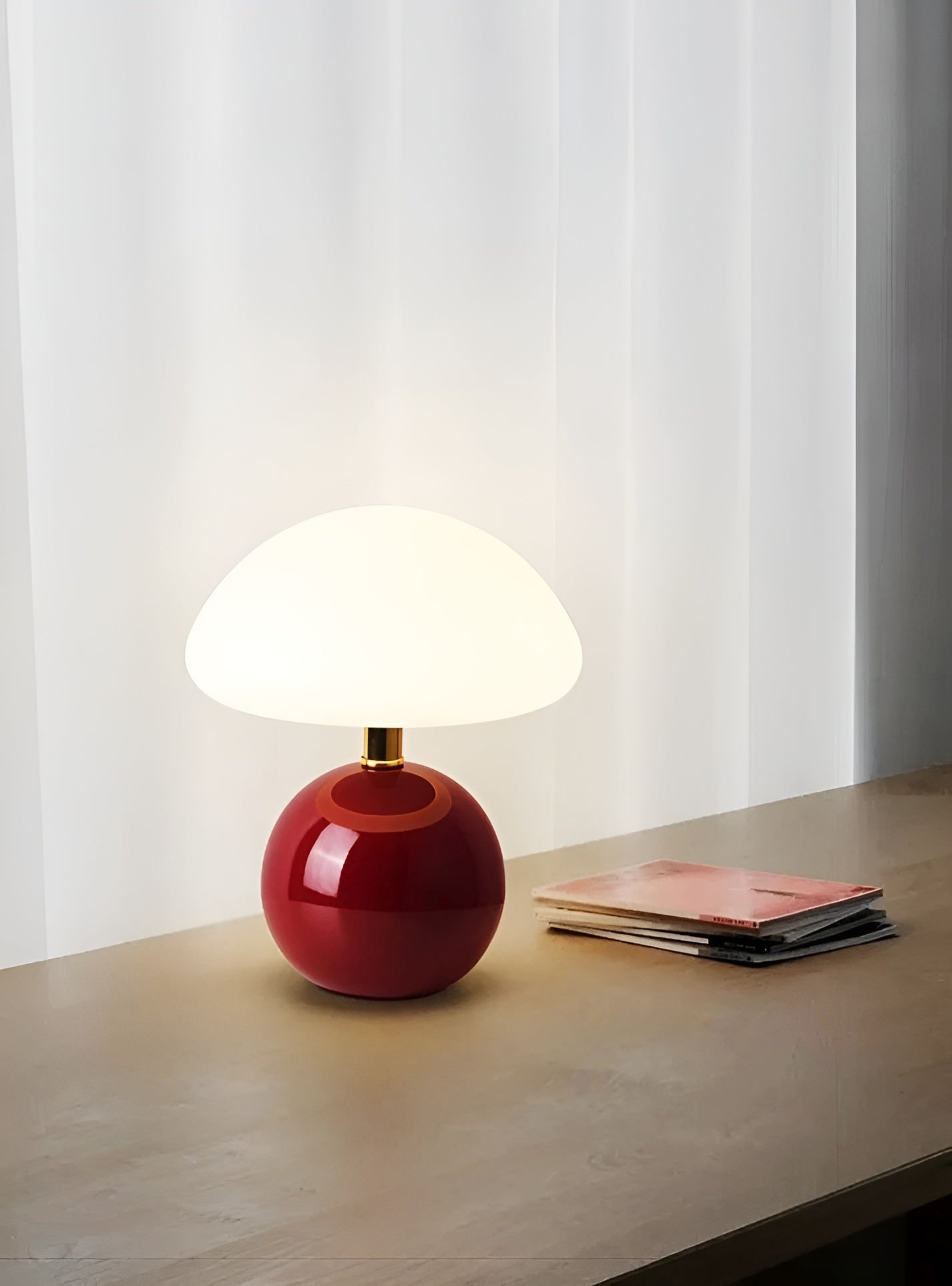 CreamyShine Lamp - Gemütliche Pilz-Nachttischlampe Elegare