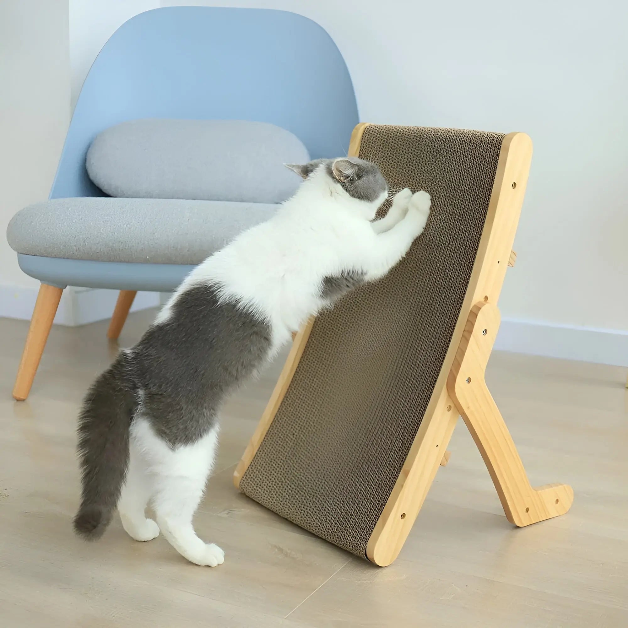 PurrPlay Board - Multifunctionele Verwijderbare Houten KattenKrabPlank - Velari - VLP164