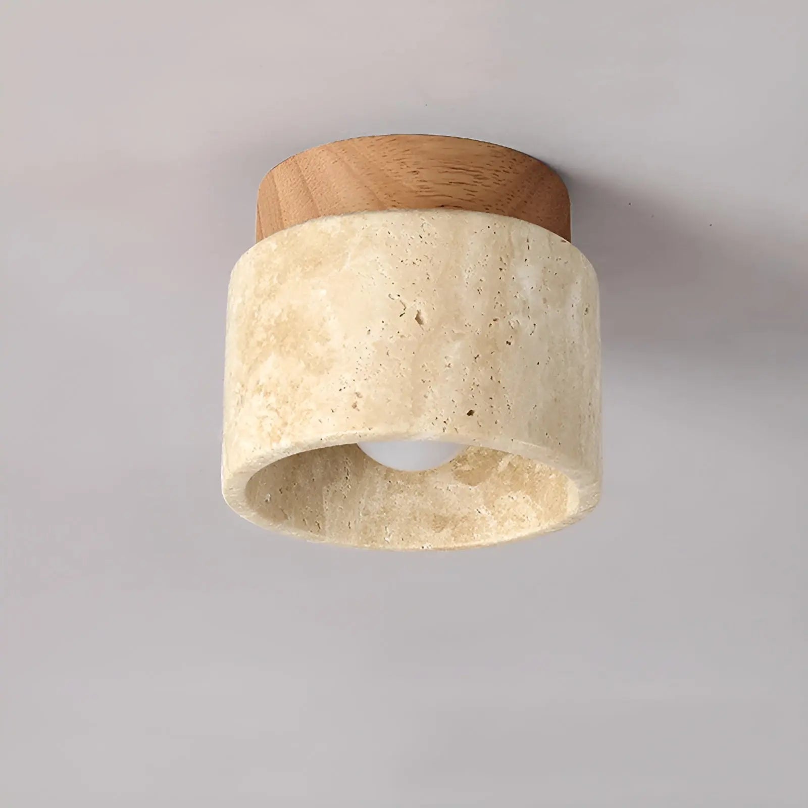 LumiStone Glow - Wabi Sabi Geel Marmer Japanse Plafondlamp - Velari - VLP126