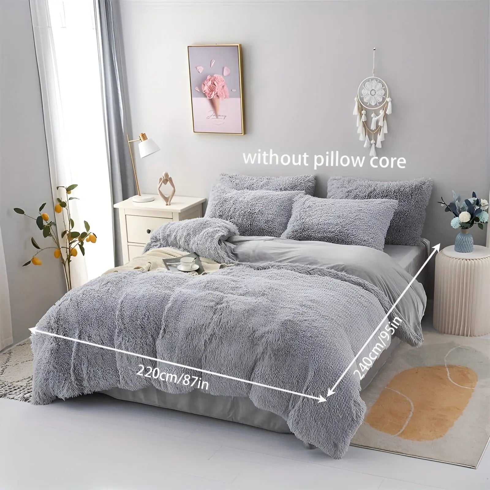 PlushSleep Set - Warme Plüsch Verdickte Winter-Bettdeckenbezug-Set Elegare