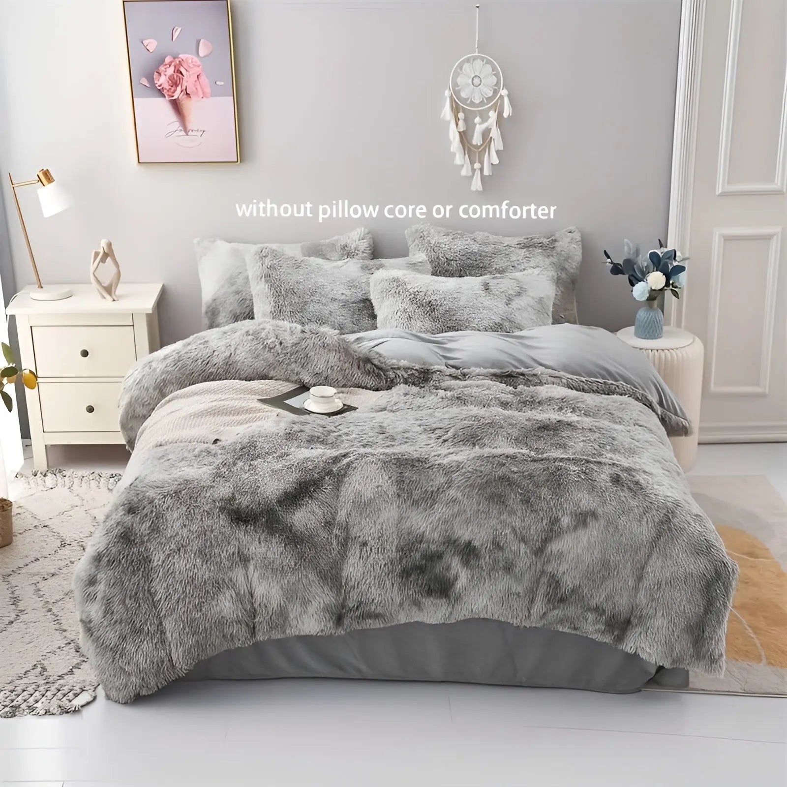 PlushSleep Set - Warme Plüsch Verdickte Winter-Bettdeckenbezug-Set Elegare