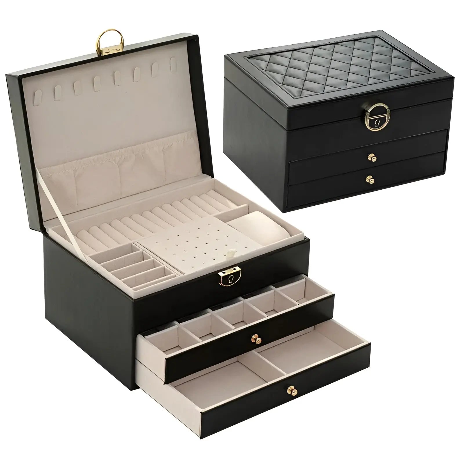 Luxury Box - Sieradendoos met Meerdere Etages voor Display en Opslag - Velari - VLP034