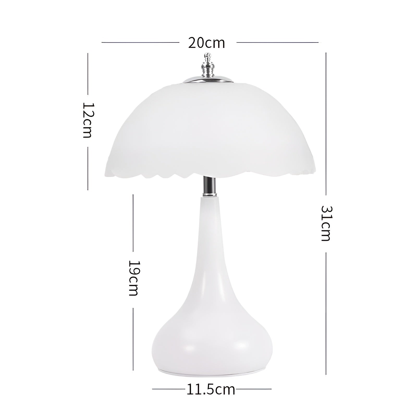 RomanceDream Lamp - Luxus Premium Creme Pilz Tischlampe Elegare