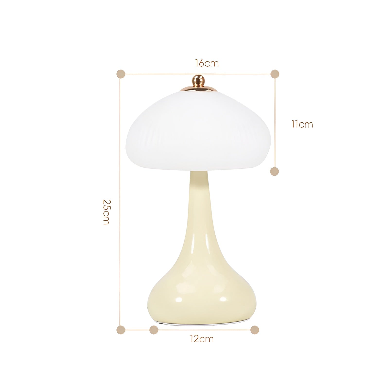 RomanceDream Lamp - Luxus Premium Creme Pilz Tischlampe Elegare