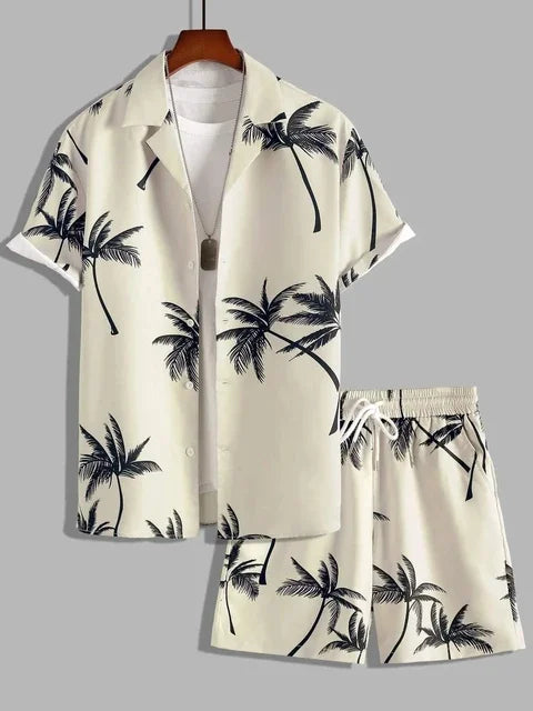 Erik Set - Herren Casual Hawaiian Sommer Zweiteiliges Set Elegare