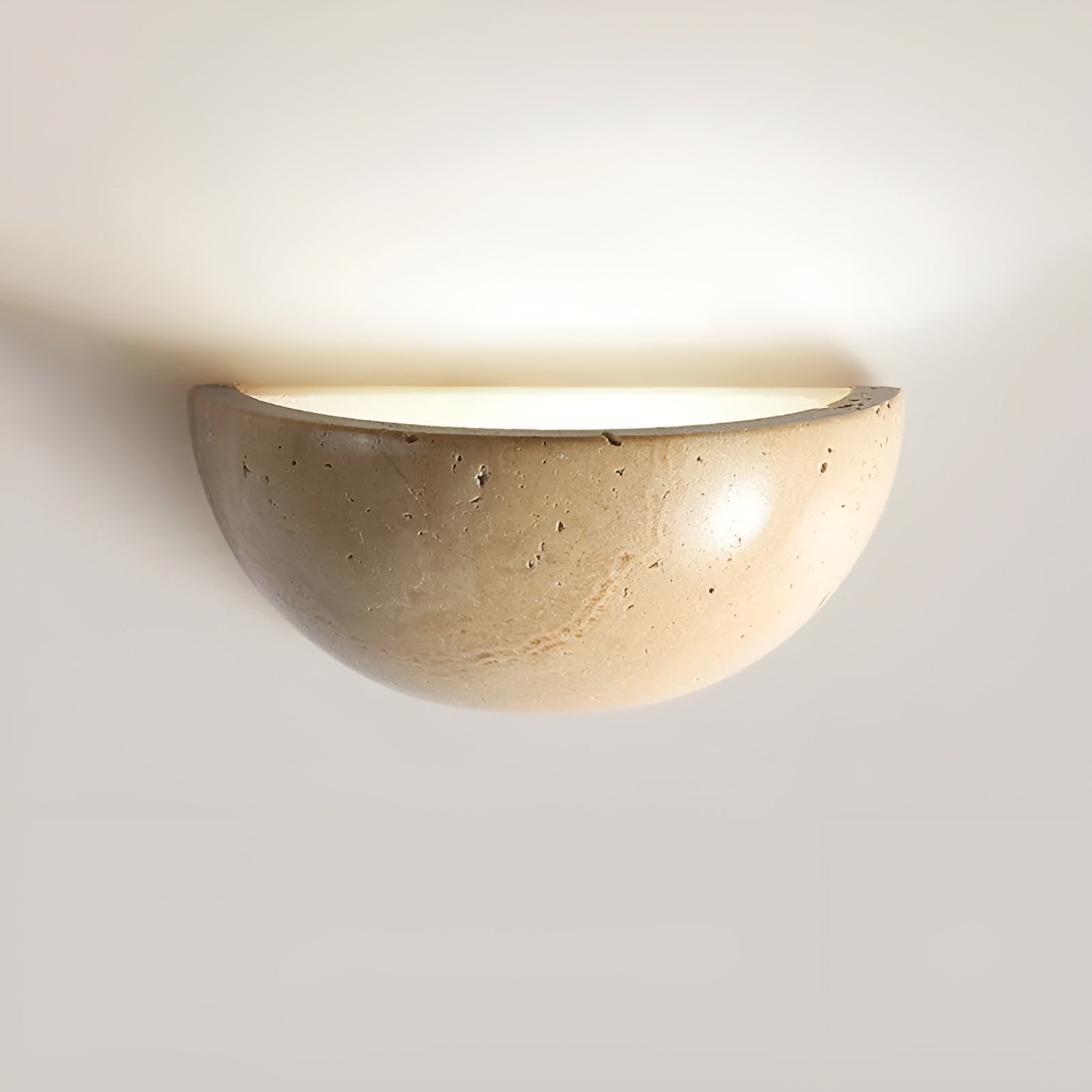 CreamGlow - Nordische Halbkreis-LED-Wabi-Sabi-Wandleuchte Elegare