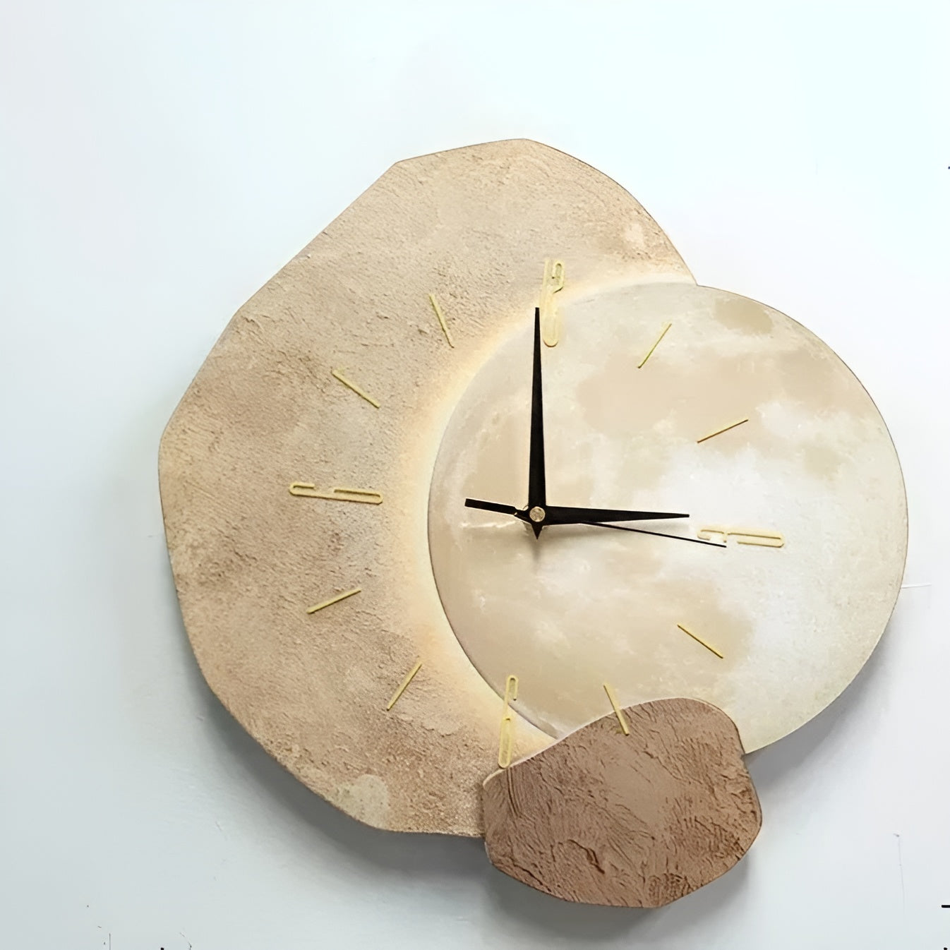 TimelessWood Clock - Creatieve Houten Wandklok met Verlichting voor Binnen