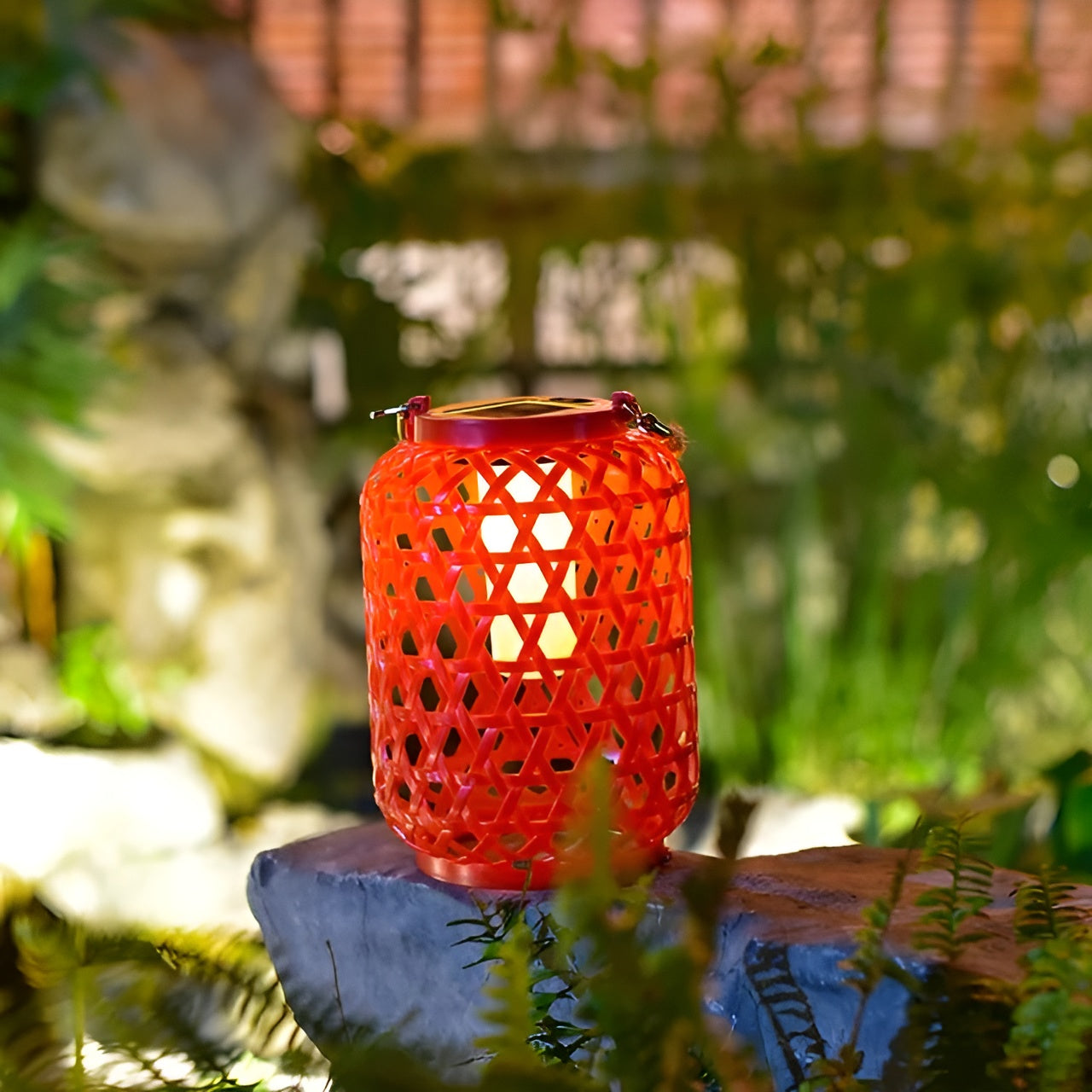 RattanBreeze Light - Kreative Rattan Solar Garten Deko Lampe Elegare