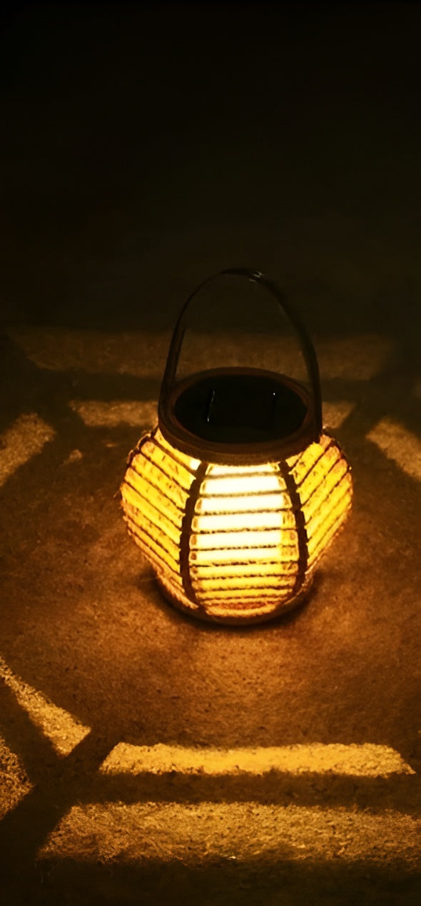 RattanBreeze Light - Kreative Rattan Solar Garten Deko Lampe Elegare