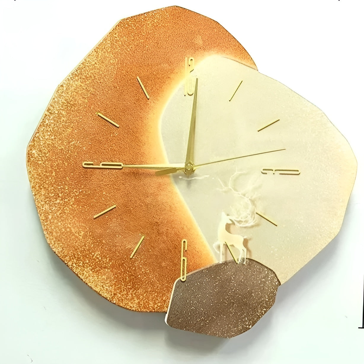 TimelessWood Clock - Creatieve Houten Wandklok met Verlichting voor Binnen