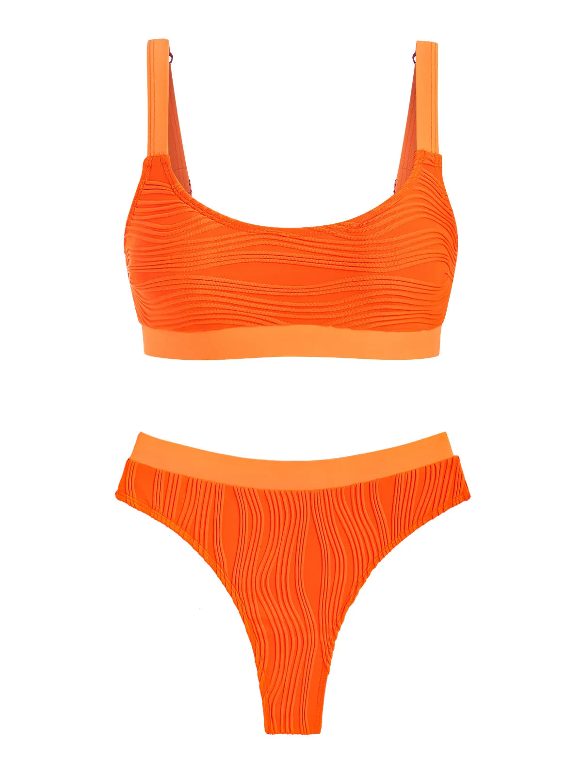 Aneta Set - Stilvolles Orange Bademode Bikini Set Elegare