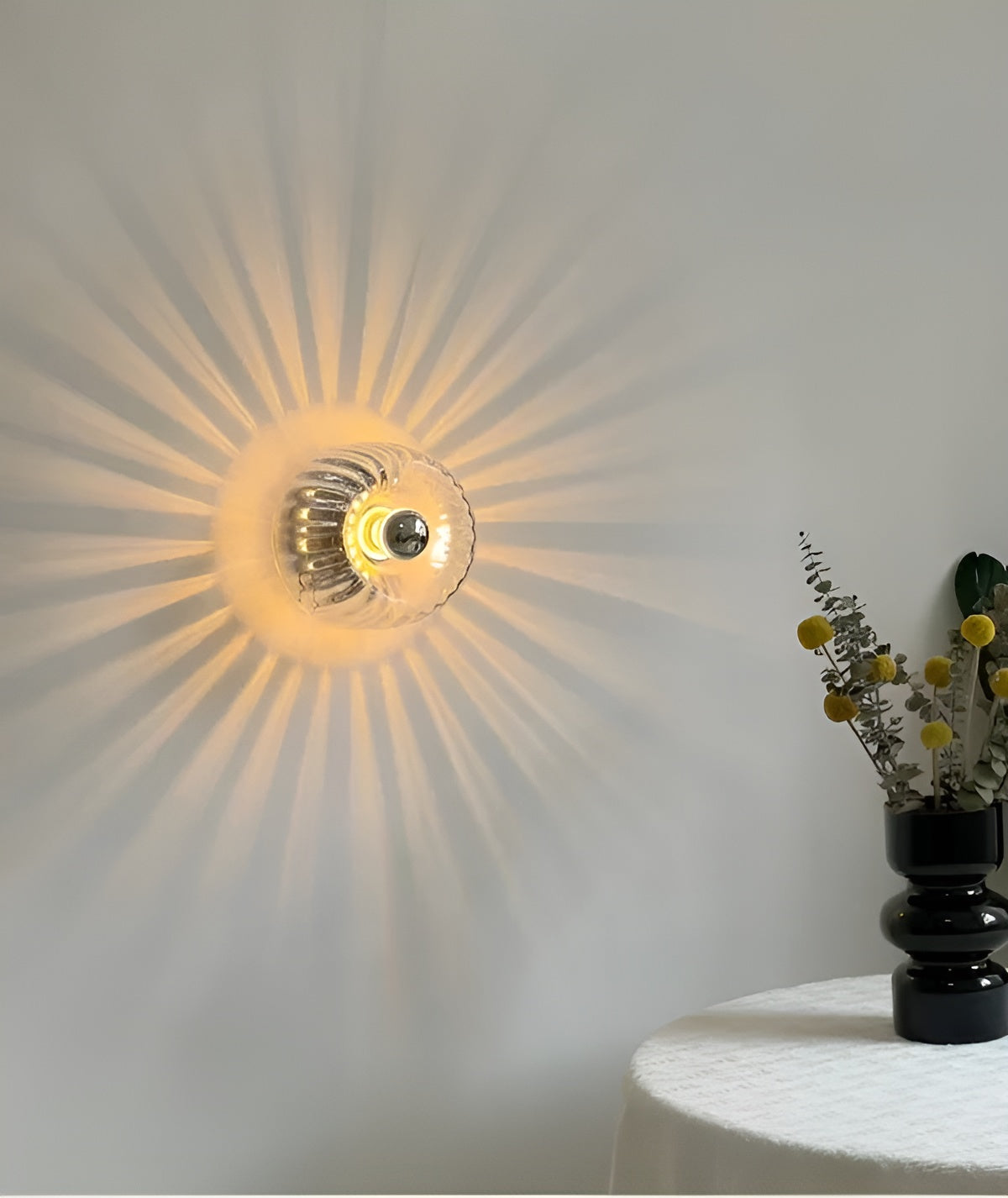 ScandiShine Light - Moderne Scandinavische Glas Wandlamp