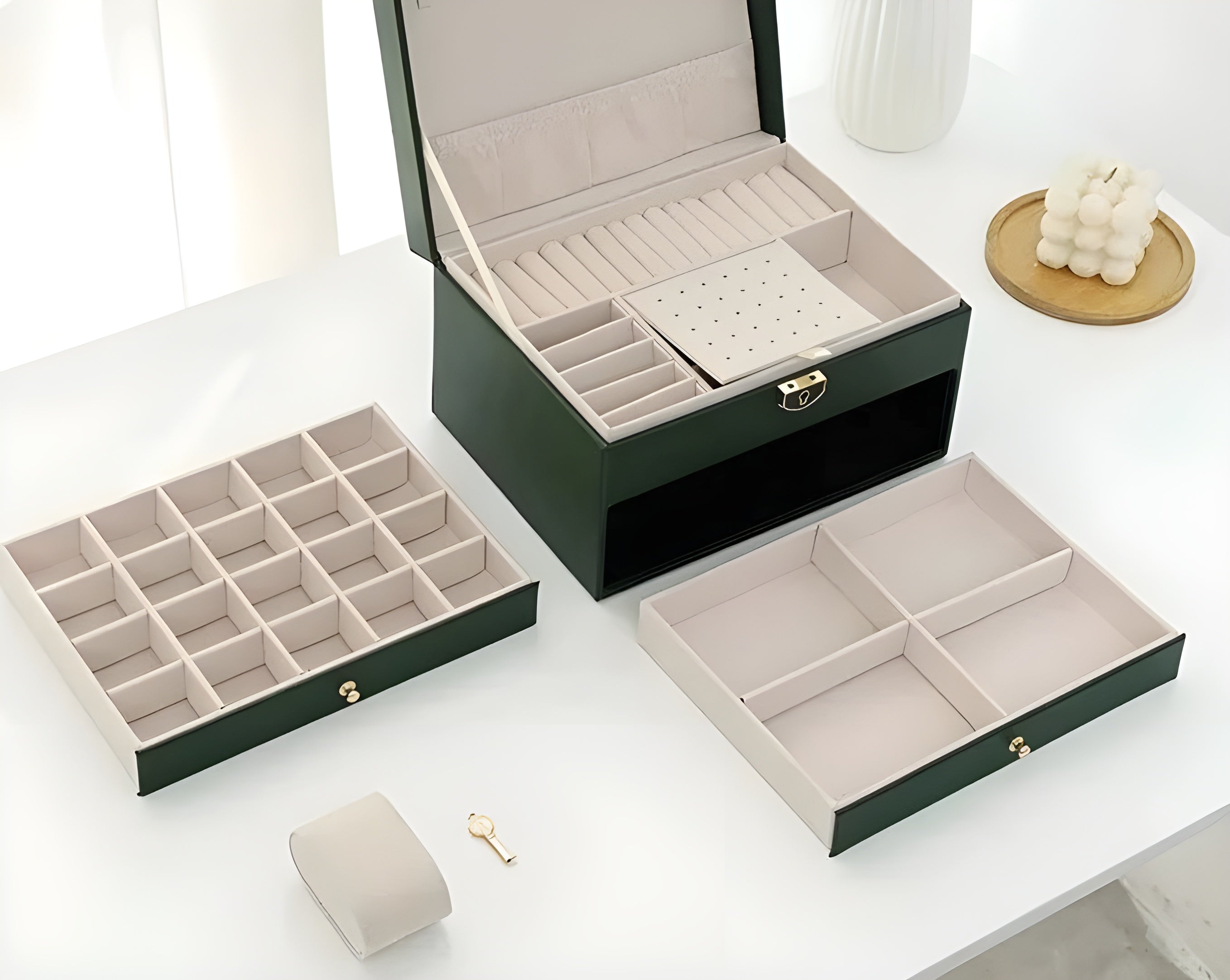 DiamondKeep Box - Elegante Drie-laagse Sieradendoos