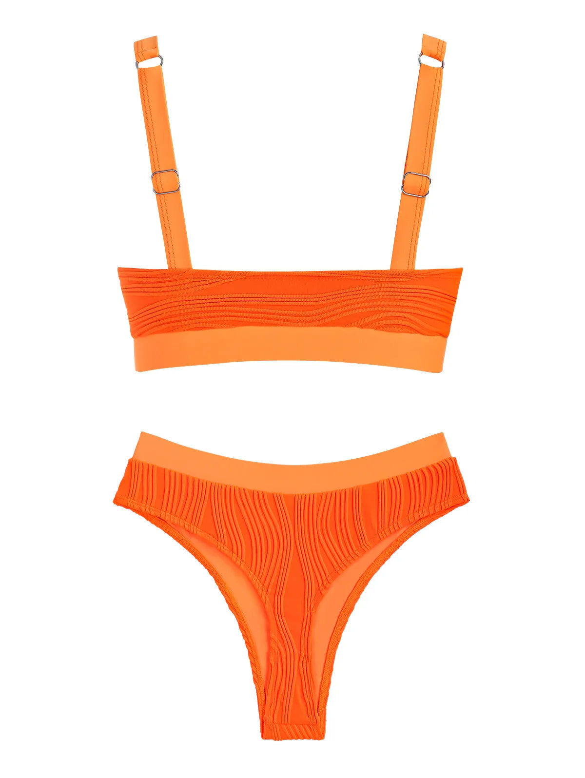 Aneta Set - Stilvolles Orange Bademode Bikini Set Elegare