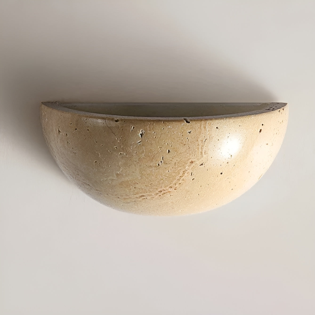 CreamGlow - Nordische Halbkreis-LED-Wabi-Sabi-Wandleuchte Elegare