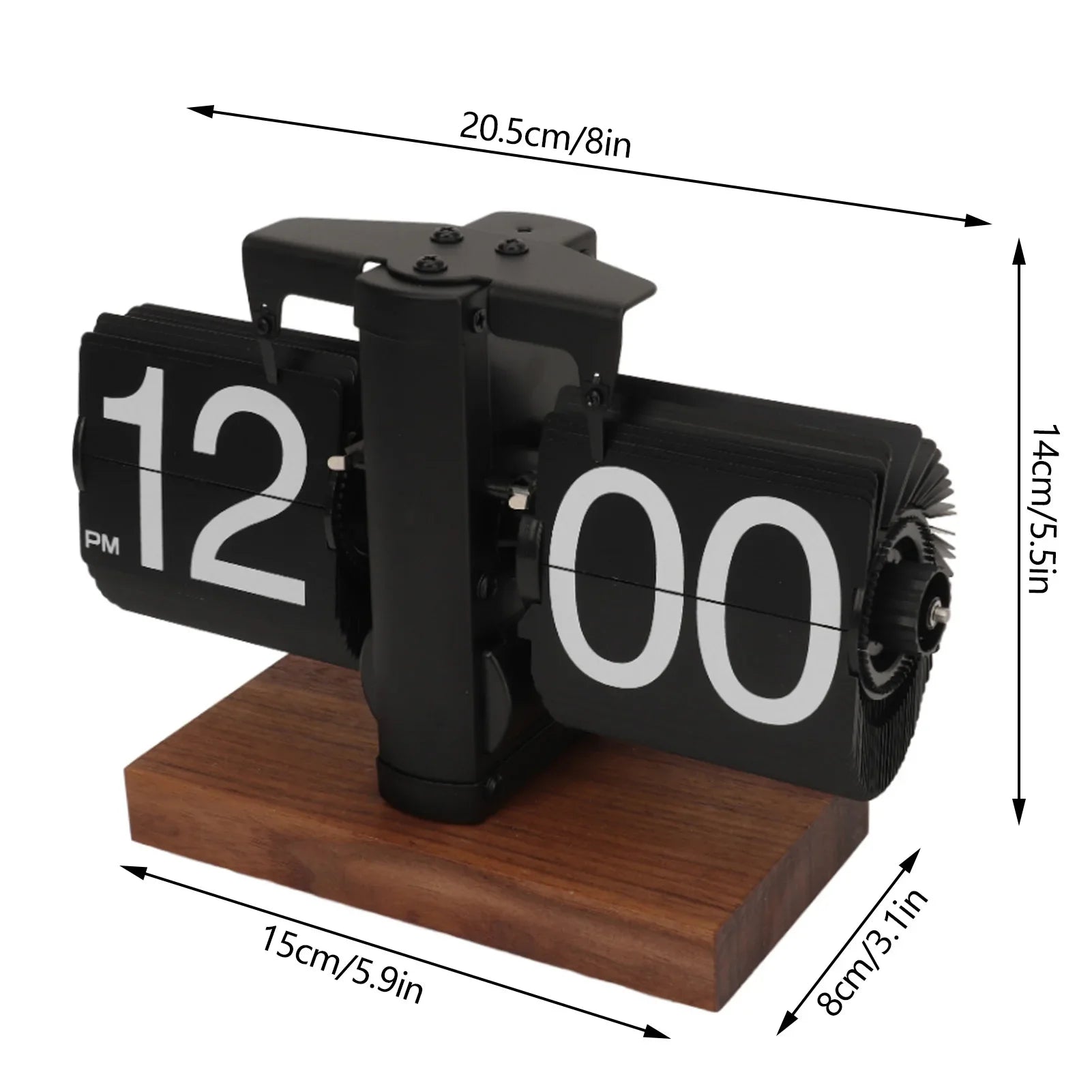 RetroFlip Clock - Vintage Automatic Digital Flip Page Clock Elegare