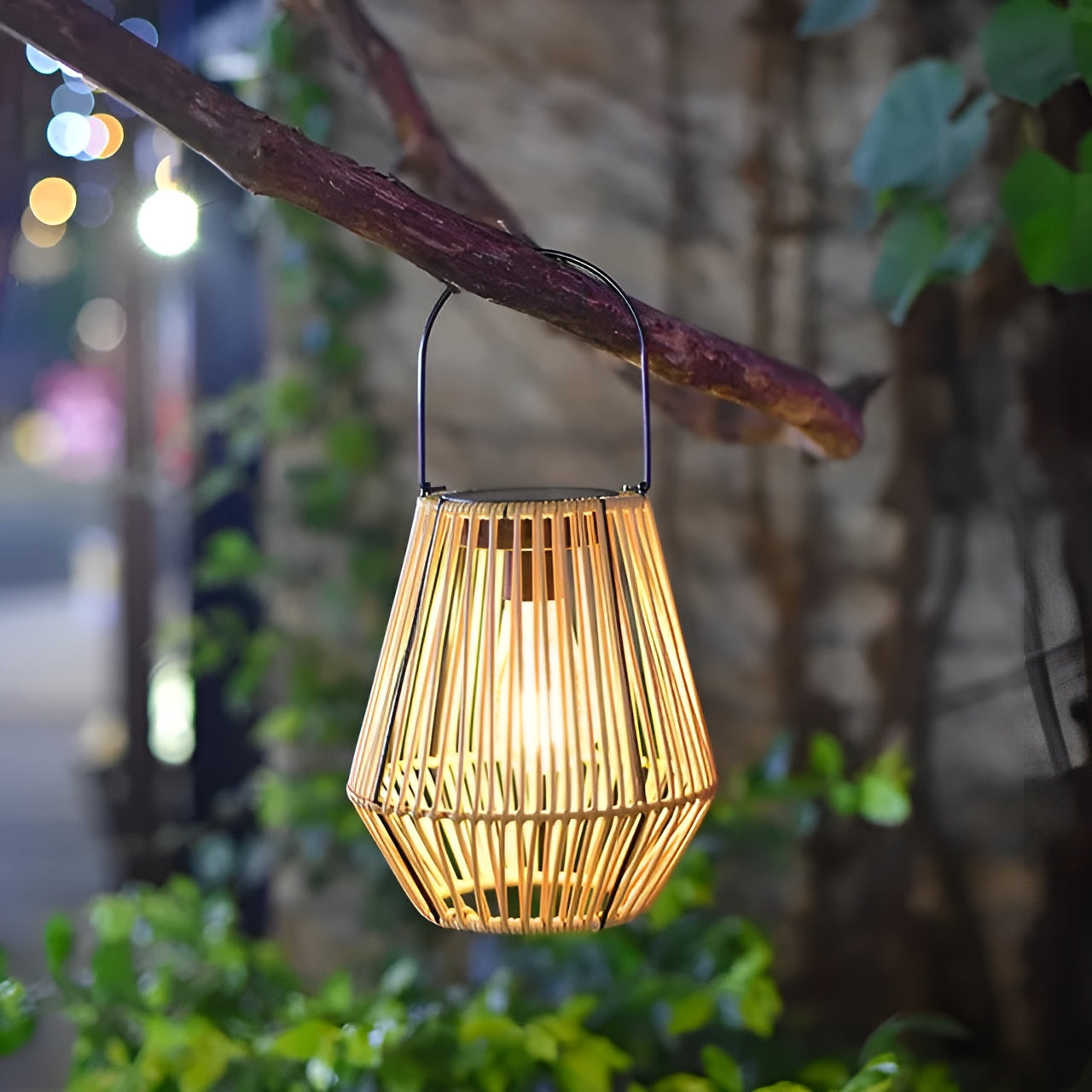 RattanBreeze Light - Kreative Rattan Solar Garten Deko Lampe Elegare