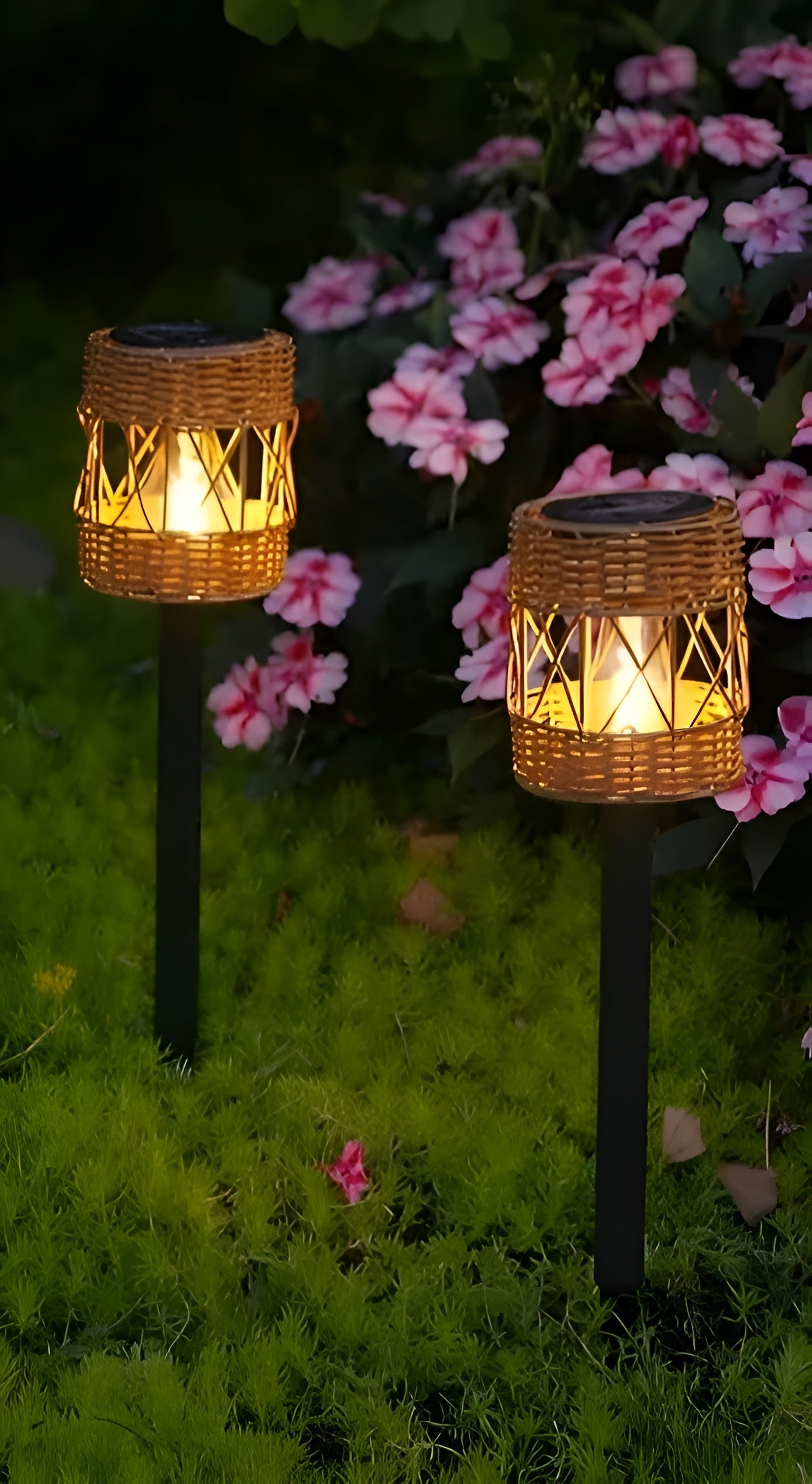 RattanBreeze Light - Kreative Rattan Solar Garten Deko Lampe Elegare