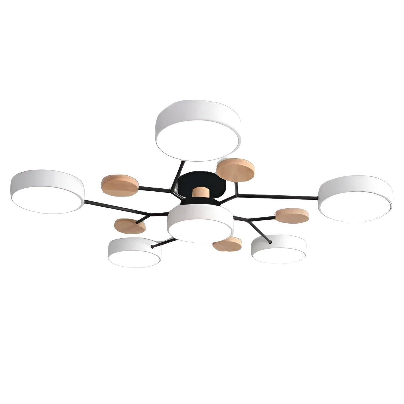 ScandiGlow Light - Nordic Modern Branched Disc LED Ceiling Light Elegare