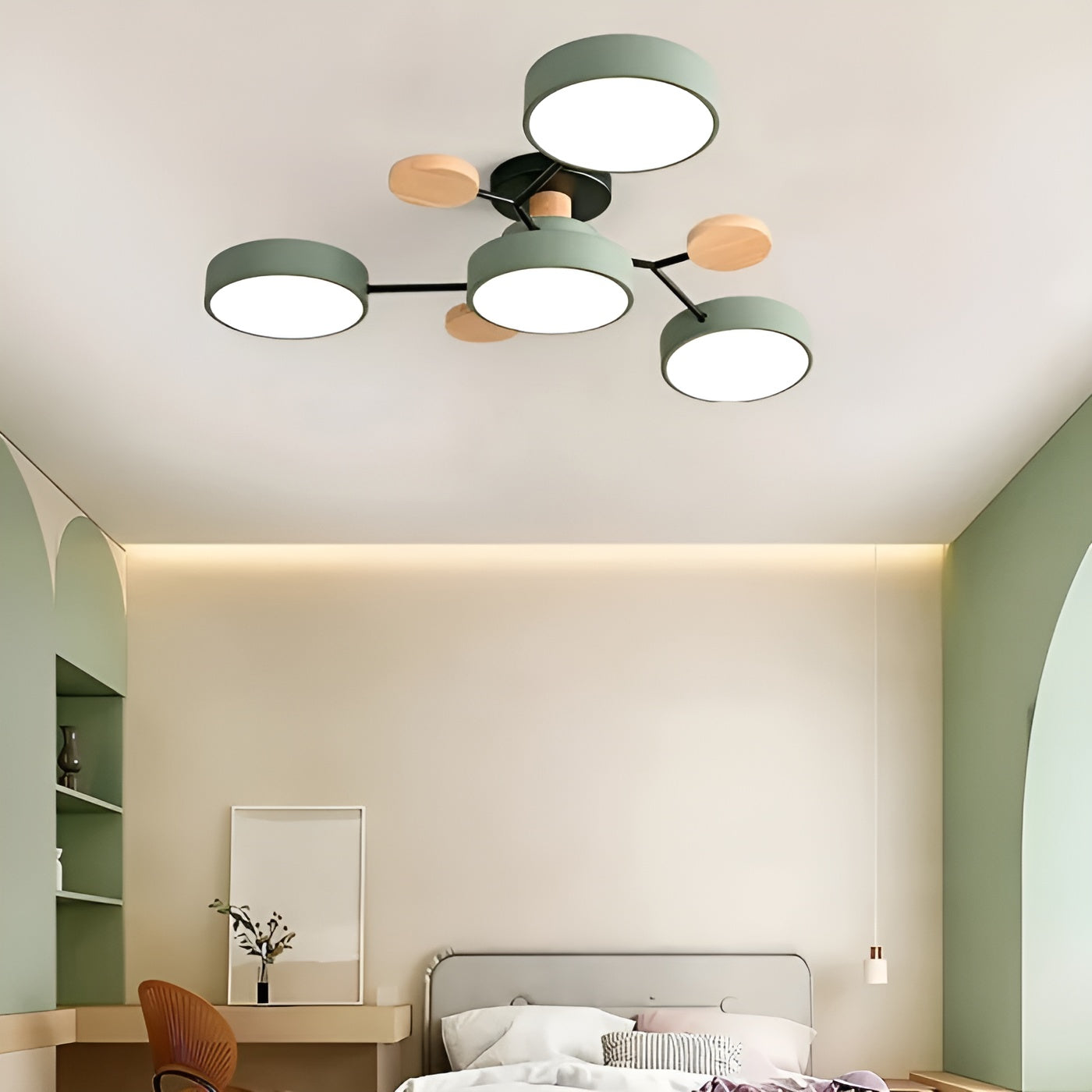 ScandiGlow Light - Nordic Modern Branched Disc LED Ceiling Light Elegare