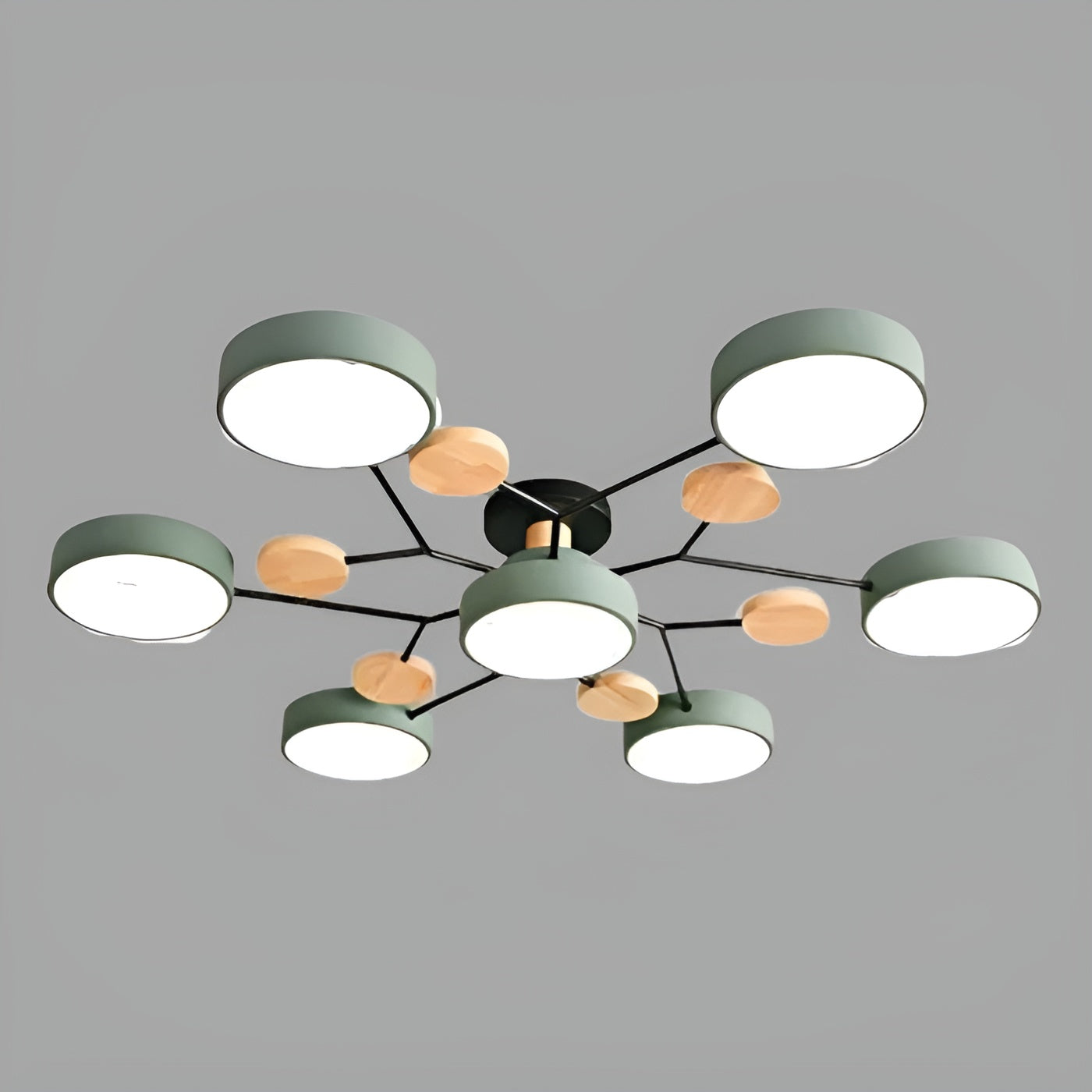 ScandiGlow Light - Nordic Modern Branched Disc LED Ceiling Light Elegare