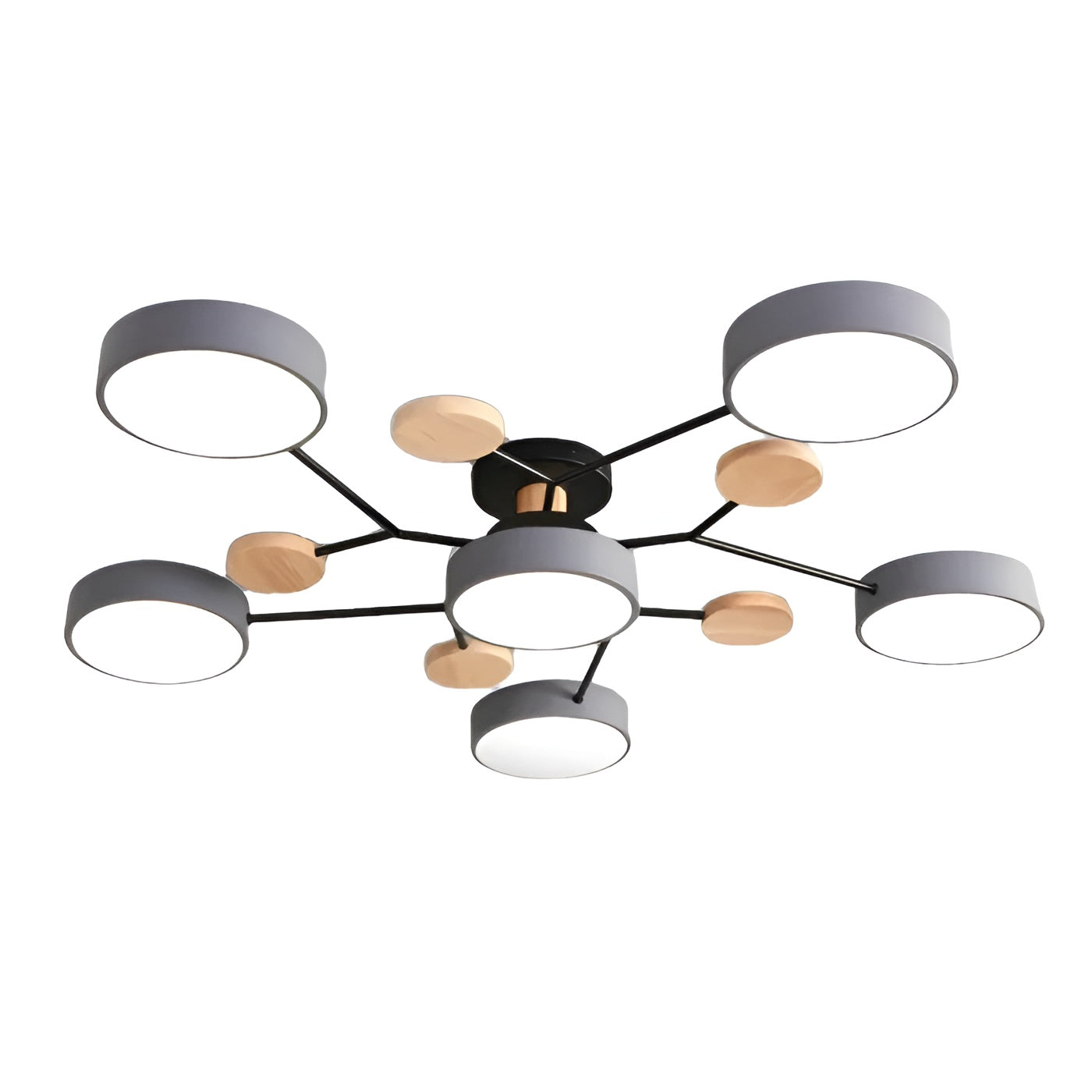 ScandiGlow Light - Nordic Modern Branched Disc LED Ceiling Light Elegare