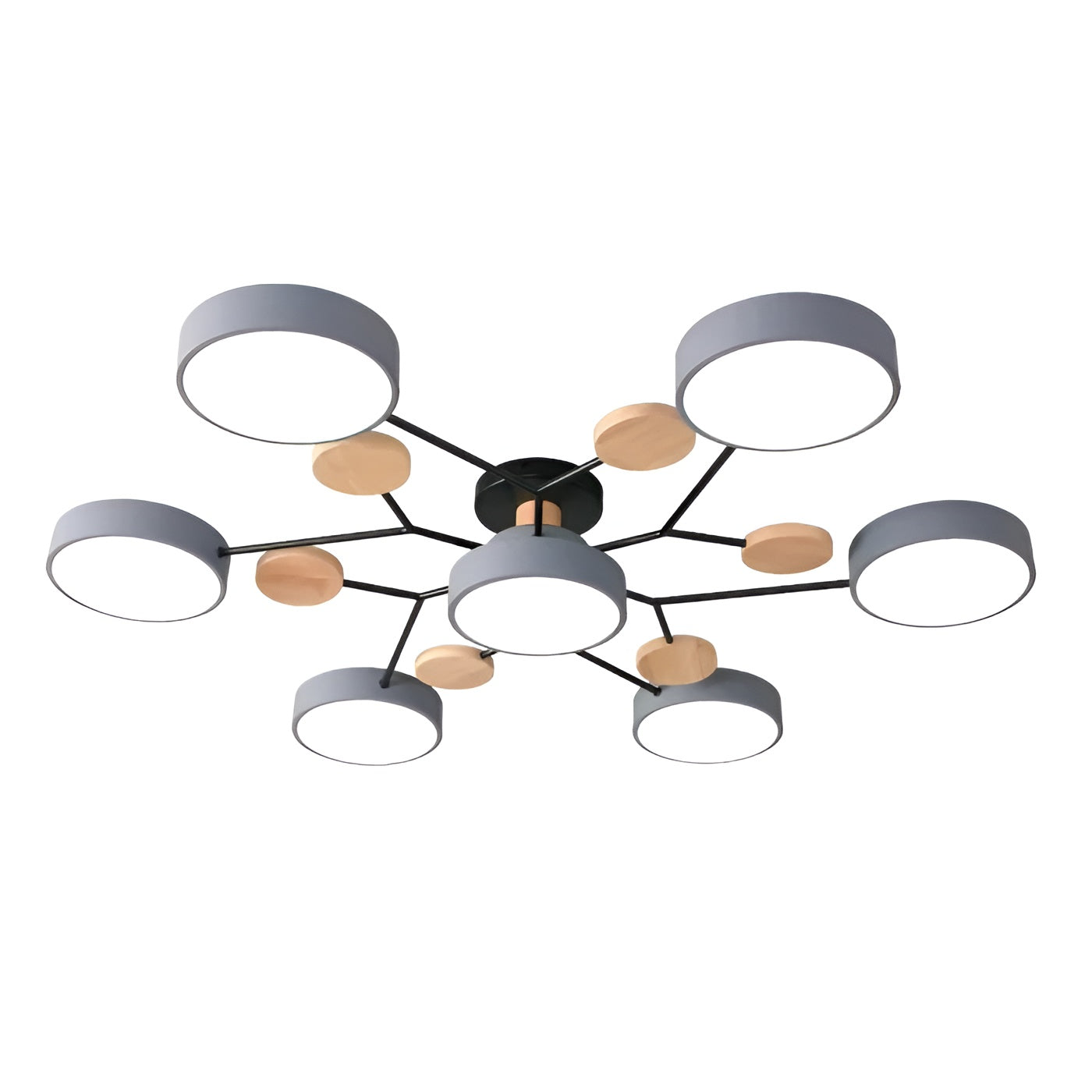 ScandiGlow Light - Nordic Modern Branched Disc LED Ceiling Light Elegare