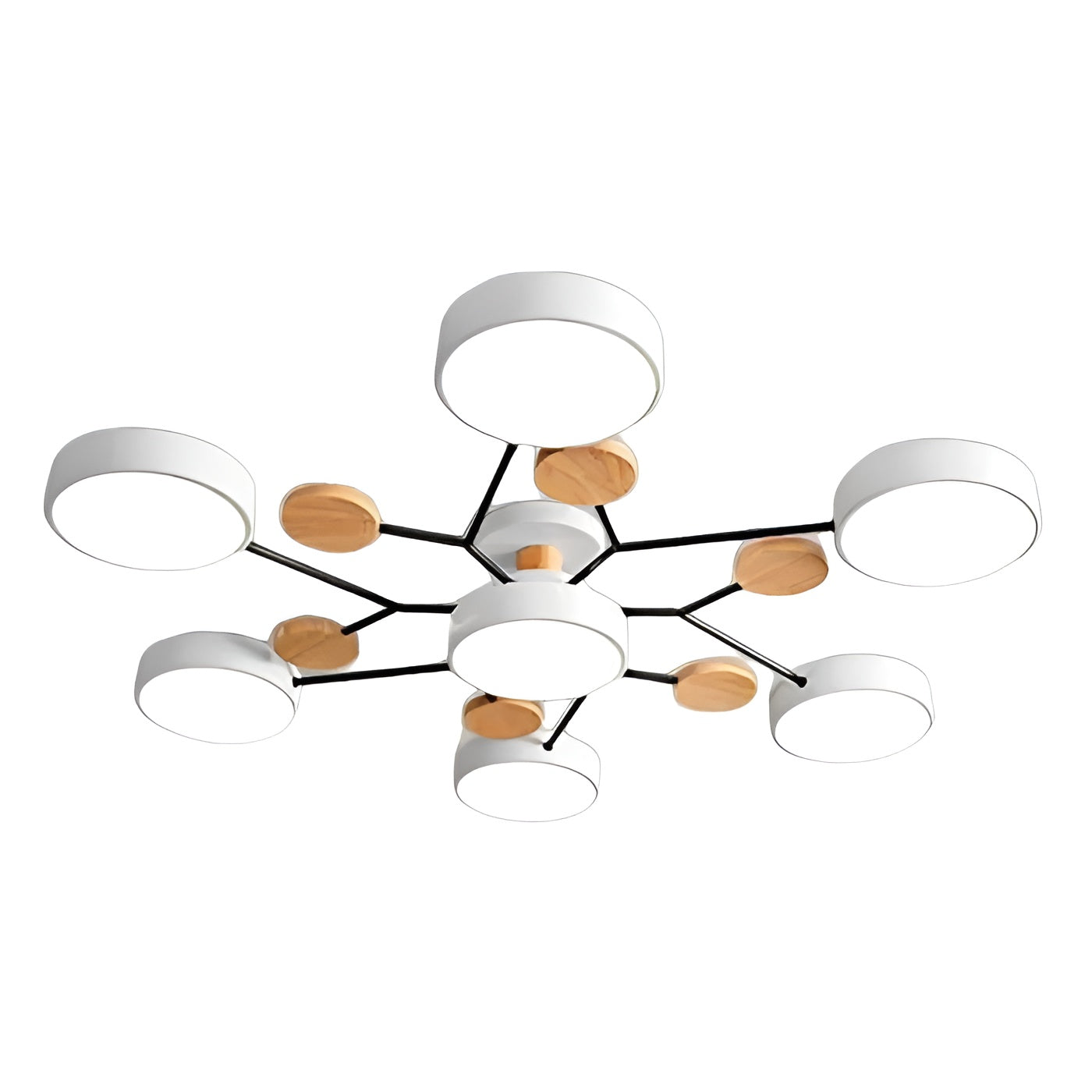 ScandiGlow Light - Nordic Modern Branched Disc LED Ceiling Light Elegare