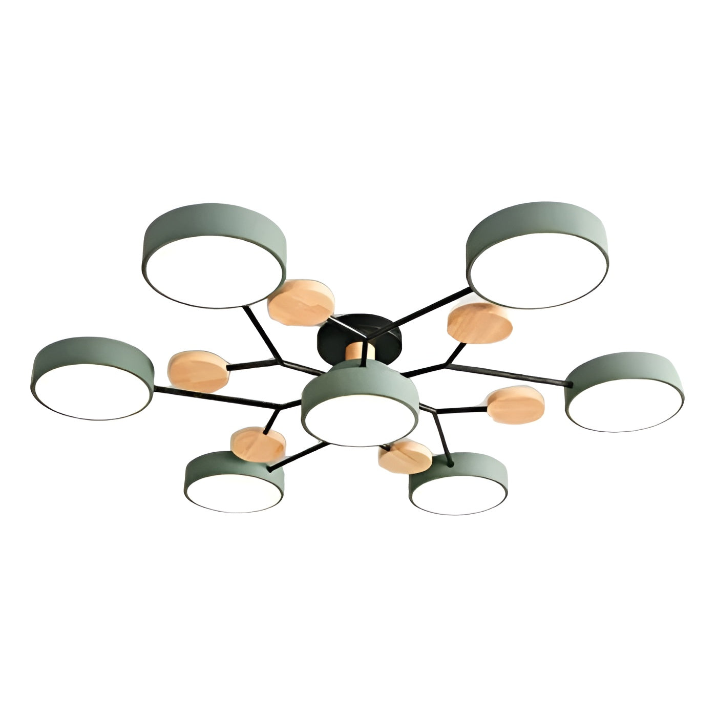 ScandiGlow Light - Nordic Modern Branched Disc LED Ceiling Light Elegare