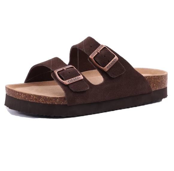 Comwarm Kurk Sandalen voor de Zomerse Dames, Suède Stijl - Velari - 