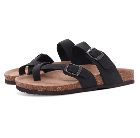 Comwarm Kurk Sandalen voor de Zomerse Dames, Suède Stijl - Velari - 