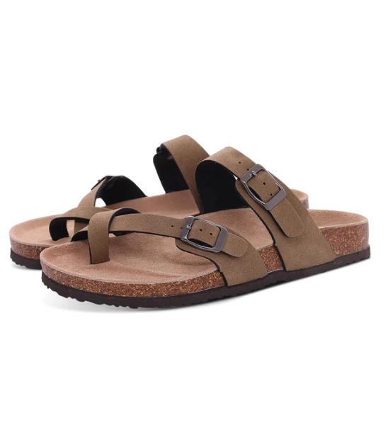 Comwarm Kurk Sandalen voor de Zomerse Dames, Suède Stijl - Velari - 