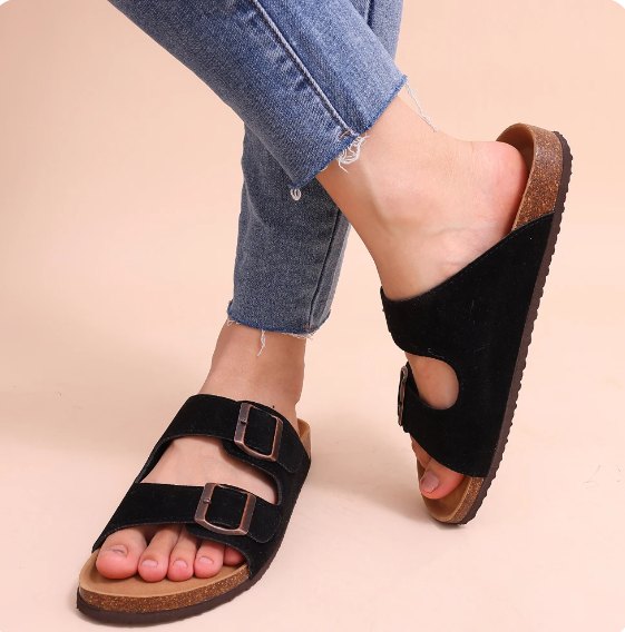 Comwarm Kurk Sandalen voor de Zomerse Dames, Suède Stijl - Velari - 