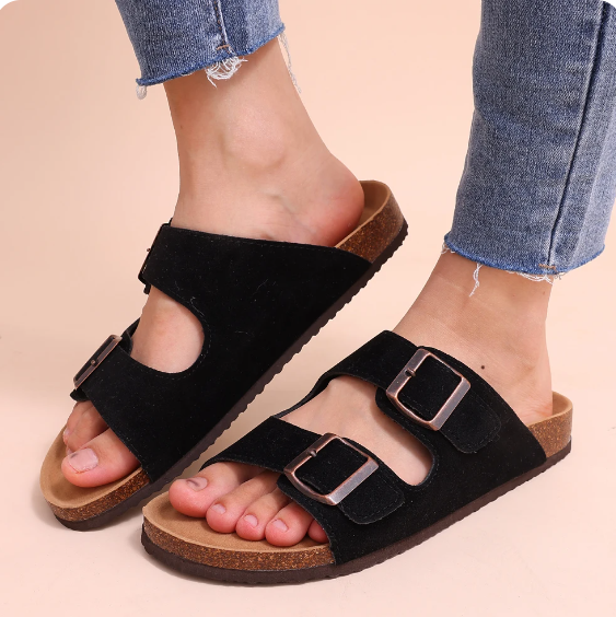 Comwarm Kurk Sandalen voor de Zomerse Dames, Suède Stijl - Velari - 