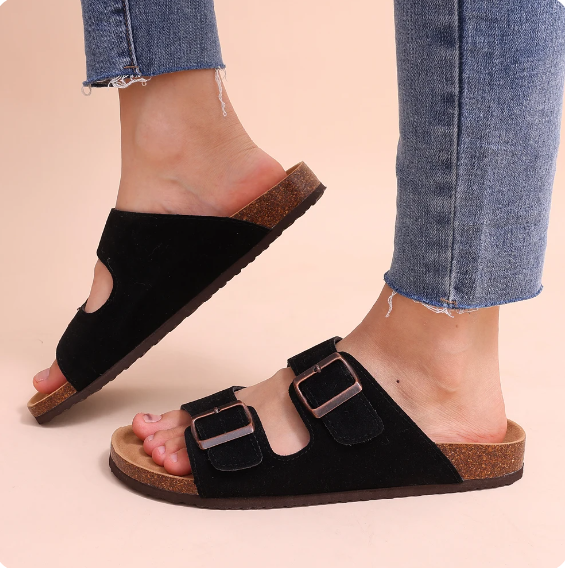 Comwarm Kurk Sandalen voor de Zomerse Dames, Suède Stijl - Velari - 