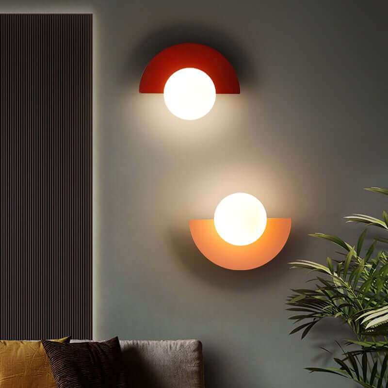 NordicGlow Lamp - Halbmond Metall Wandleuchte Elegare