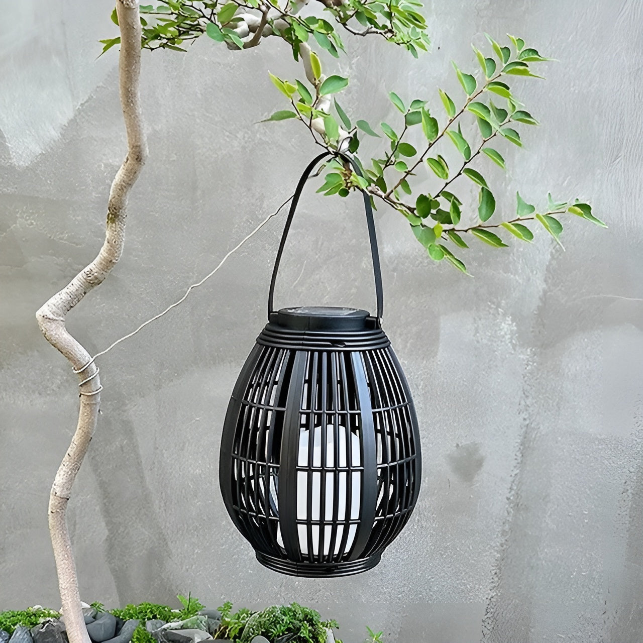 RattanBreeze Light - Kreative Rattan Solar Garten Deko Lampe Elegare