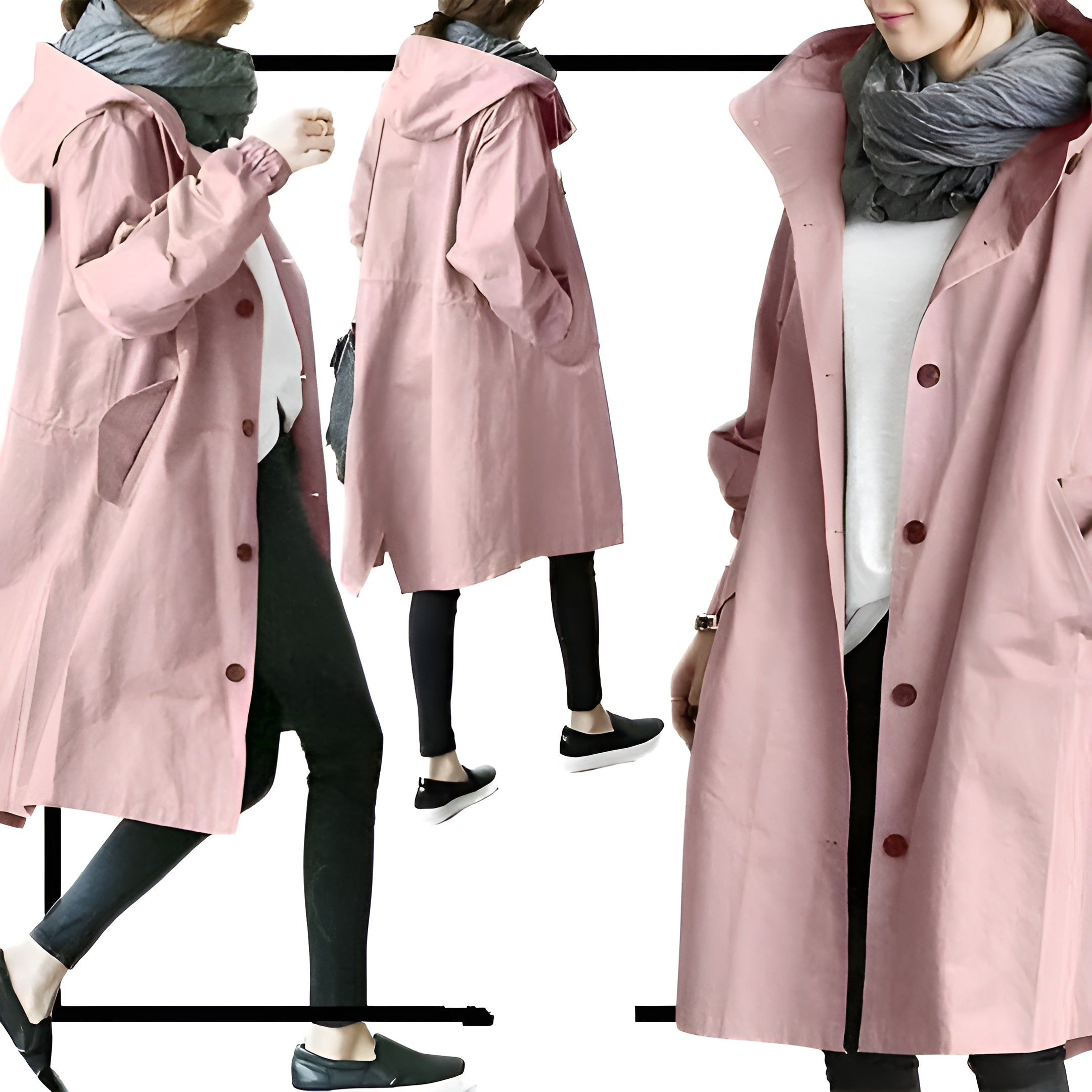 Josefine Coat - Waterdichte Trenchcoat met Capuchon voor Dames