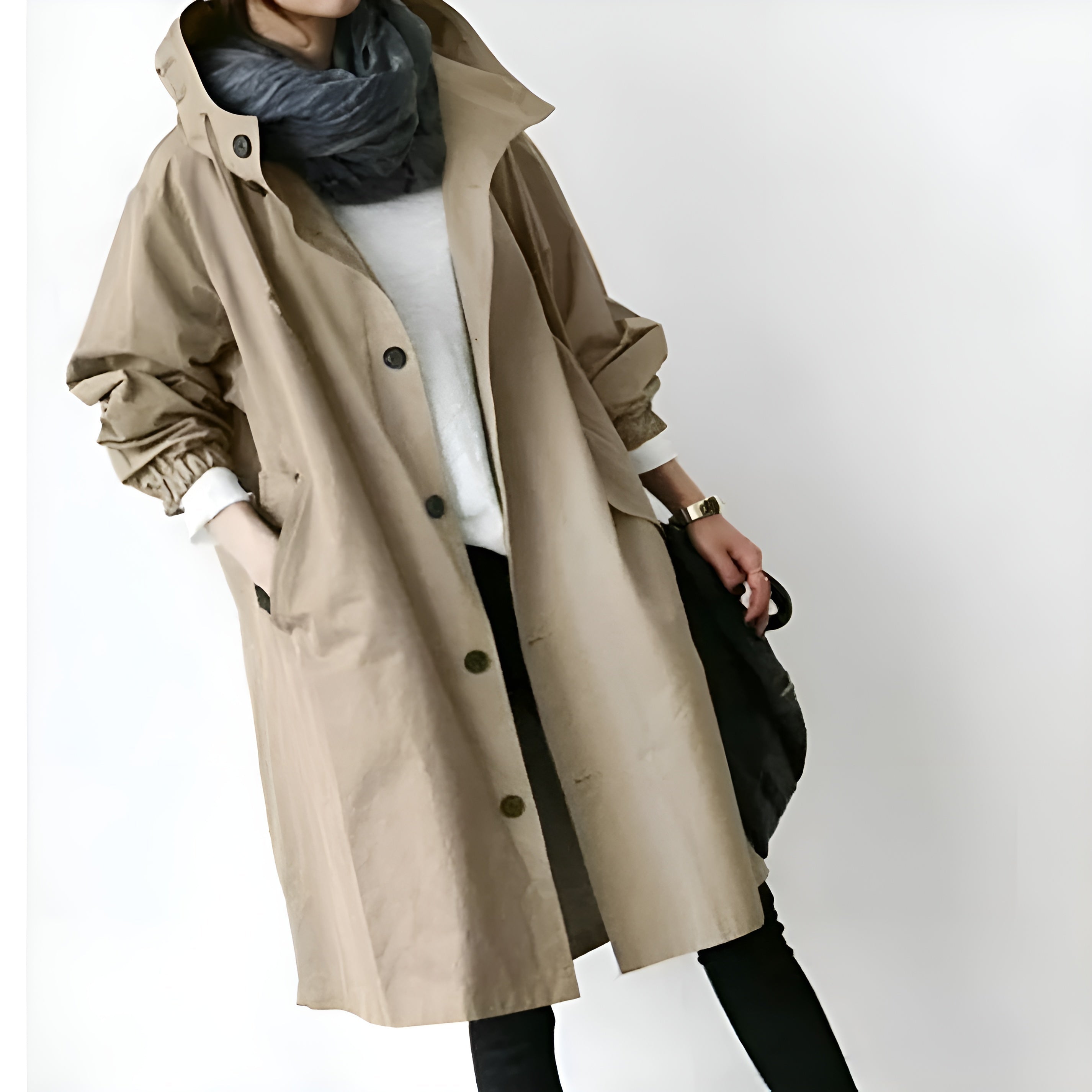 Josefine Coat - Waterdichte Trenchcoat met Capuchon voor Dames