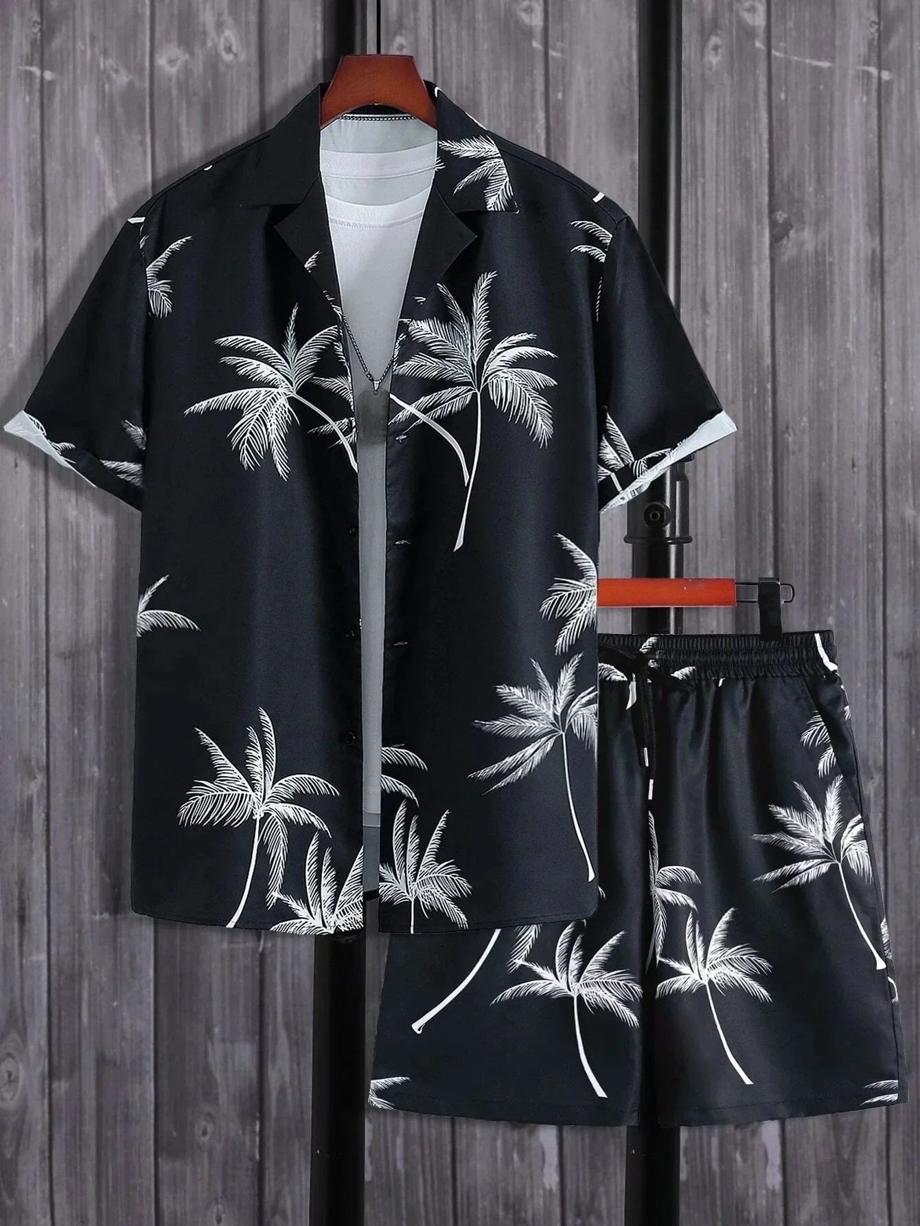 Erik Set - Herren Casual Hawaiian Sommer Zweiteiliges Set Elegare