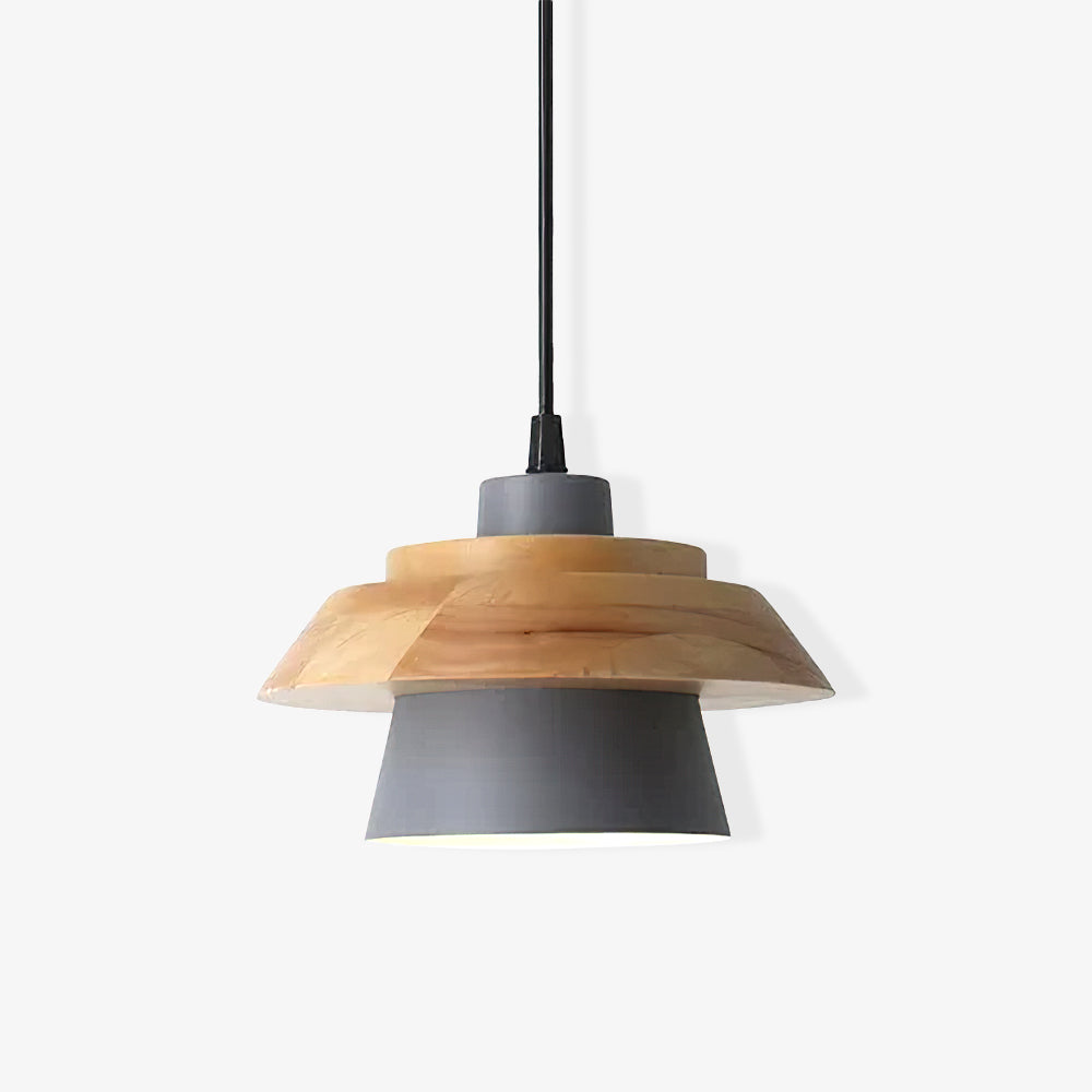 NordicMacaron Light - Moderne Nordische Houten Macaron Hangende Plafondlamp