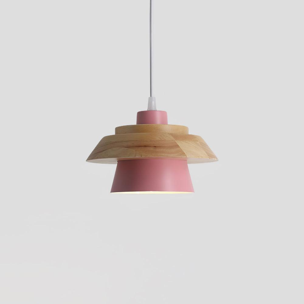 NordicMacaron Light - Moderne Nordische Houten Macaron Hangende Plafondlamp