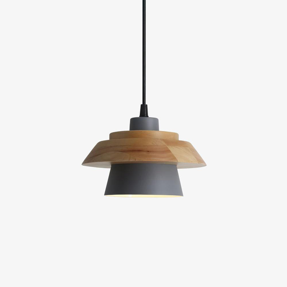 NordicMacaron Light - Moderne Nordische Houten Macaron Hangende Plafondlamp