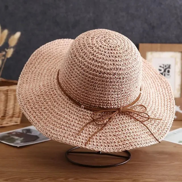 Frieda StrawHat - Damen schicker faltbarer Sommerhut Elegare