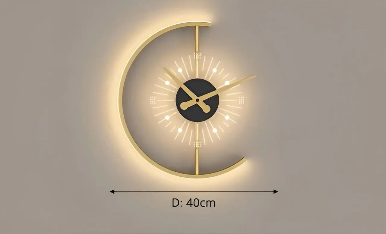 TimeShine Clock - Moderne LED Licht Wanduhr Elegare